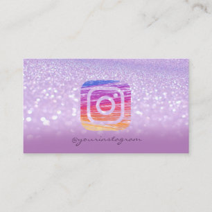 Moderner Glitzer Bokeh, Instagram Social Media Visitenkarte