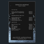 Moderner Glitzer Drop Eisblau Schwarz Flyer<br><div class="desc">Moderner Glitzer Stil in Eisblau und Schwarz. Es gibt keine echte Folie/Glitzer. Es ist in Fotodruck. Editiere in Minuten. Über " weiteres personalisieren" kannst Du die Schriftwein, Farbe und Position individuell verändern.</div>