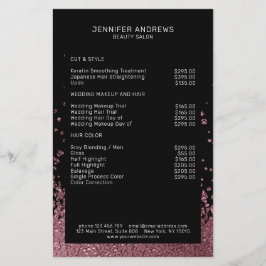 Moderner Glitzer Drop Rosegold Flyer