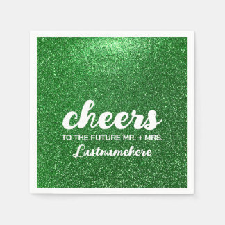 Moderner Glitzer Glam Sparkle Future Frau Cheers Serviette