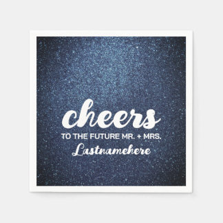 Moderner Glitzer Glam Sparkle Future Frau Cheers Serviette