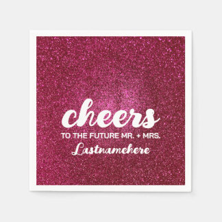 Moderner Glitzer Glam Sparkle Future Frau Cheers Serviette