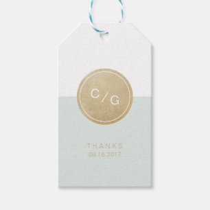 Moderner Glitzer Rose Gold mit Liebe Monogramm Geschenkanhänger