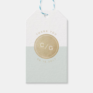 Moderner Glitzer Rose Gold mit Liebe Monogramm Geschenkanhänger