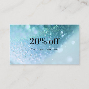 Moderner Glitzer Salon & Wellness-Center Visitenkarte