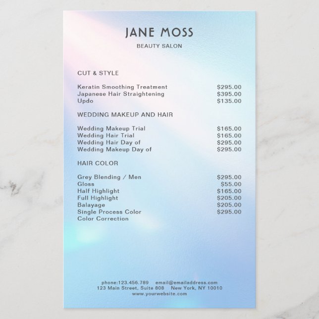 Moderner Glow Salon Flyer (Vorne)