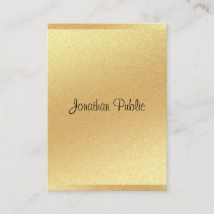 Moderner Gold Glitzer Handschrift Beruflich Cool Visitenkarte