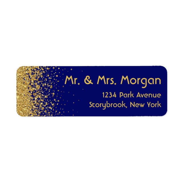 Moderner Gold Glitzer und Royal Blue (Vorne)