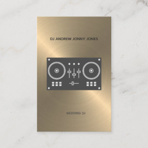 Moderner Gold Imitate Pro-DJ-Controller Visitenkarte
