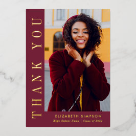 Moderner Gold Text Abschluss Vielen Dank für Ihre Folieneinladung