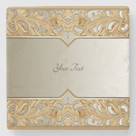 Moderner Gold Verziert Stone Untersetzer