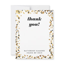 Moderner Goldconfetti-Abschluss danken Ihnen