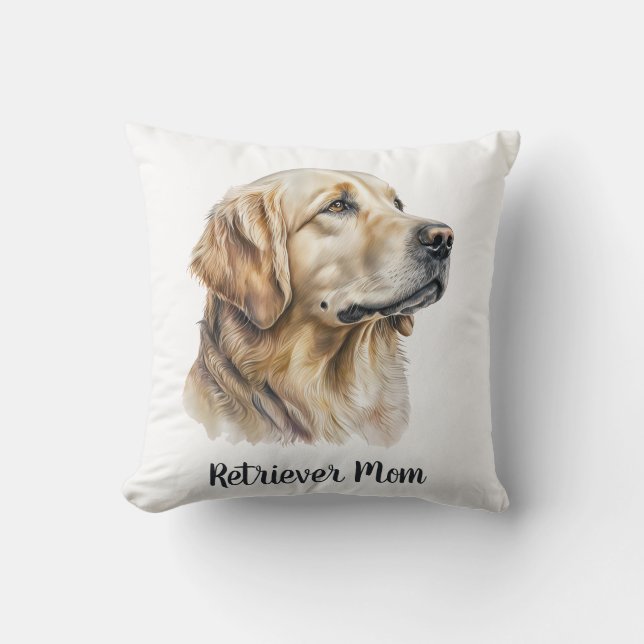 Moderner Golden Retriever Pet Hund Personalisiert Kissen (Vorderseite)
