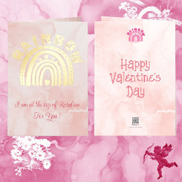 Moderner Goldener Regenbogen Romantische Valentine