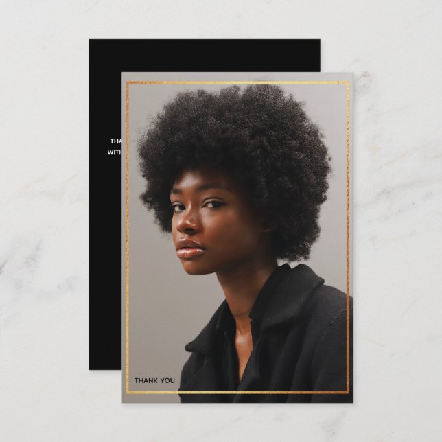 Moderner Goldgrenzenschutz - Abschluss Vielen Dank Einladung (Vorne/Hinten)