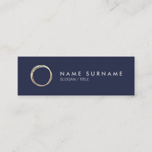 Moderner Goldkreis MidnightBlue MiniVisitenkarte Mini Visitenkarte