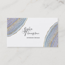 Moderner Goldlavendel Geode Achat - Visitenkarte