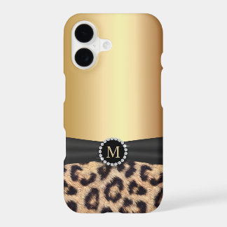 Moderner Goldmonogramm-Leopard
