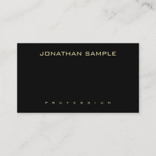 Moderner Goldtext Beruflich Elegant Schwarz Einfac Visitenkarte