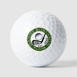 Moderner Golf Club Name Etabliertes Jahr Golf Ball