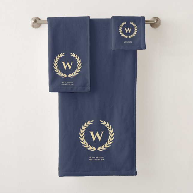 MODERNER GOLF VATER GOLF VATER'S DAY MONOGRAM BADHANDTUCH SET (Insitu)