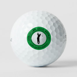 Moderner Golfer-Männchen-Silhouette Lustige Sprüch Golfball