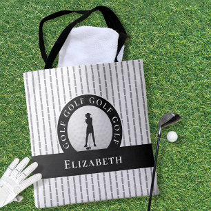 Moderner Golfer Monogramm Grau Schwarze Sportarten