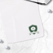 Moderner Golfer Name Grün und Weiß Monogramm