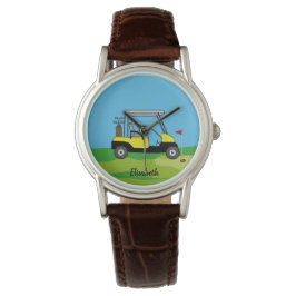 Moderner Golfplatz & Green Course Personalisiert Armbanduhr