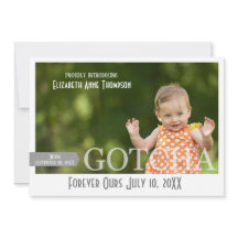 Moderner Gotcha-Tag - Adoption Ankündigung