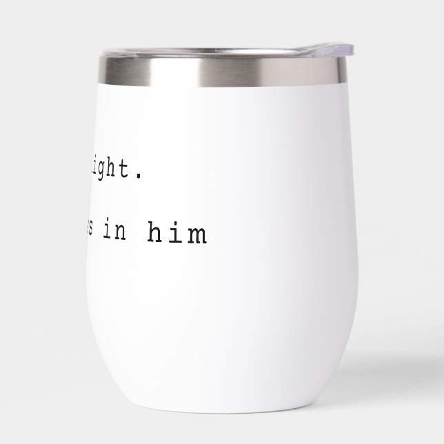Moderner Gott ist ein Edelstahl-Weinbecher aus Lic (Links)