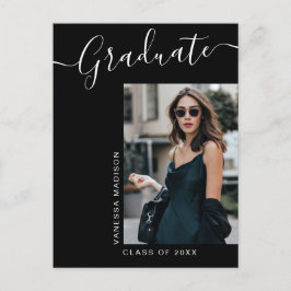 Moderner Grad | 1 Foto Elegantes Skript Postkarte