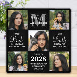 Moderner Graduate 5 - Abschluss für FotoCollage Fotoplatte<br><div class="desc">Feiern Sie Ihren Absolventen mit dieser modernen und eleganten Collage Abschluss-Plakette aus Foto. Personalisieren Sie Ihre Fotos mit 5 Ihrer Lieblings-Senior-oder Uni- und personalisieren Sie mit Monogramm Initial, Name, schließ Jahr, High School oder Uni Namen. Inspiration Zitat: "Seien Sie stolz darauf, wie weit Sie gekommen sind, haben Sie Vertrauen, wie...</div>