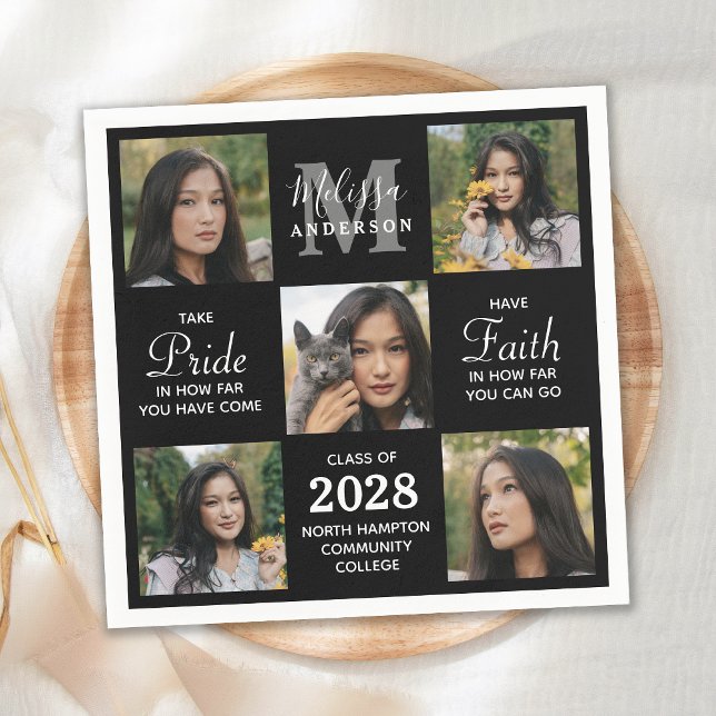 Moderner Graduate 5 - Abschluss für FotoCollage Serviette (Von Creator hochgeladen)