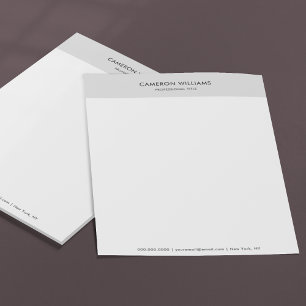 Moderner grauer Farbblock Danke Job Interview Briefbogen