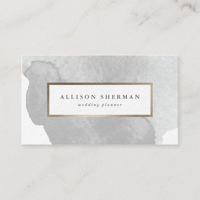 Moderner Grauer Minimal  Visitenkarte (Vorderseite)