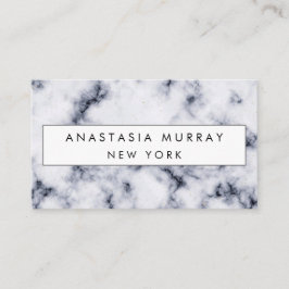 Moderner grauer und weißer Marmor Minimalistisch L Visitenkarte