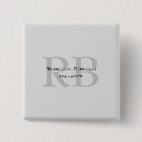 Moderner Gray Monogram Manager Add Name Initials h