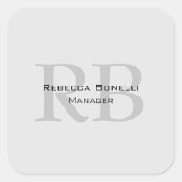 Moderner Gray Monogram Manager Add Name Initials h