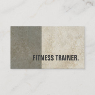 Moderner Gray Stone Wall Grau Fitness Trainer Visitenkarte