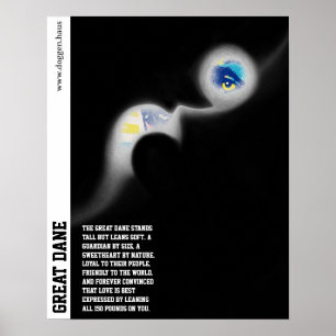 Moderner Great Dane Poster grün