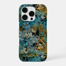 Moderner Green Blue Camouflage Army Masculine Indi