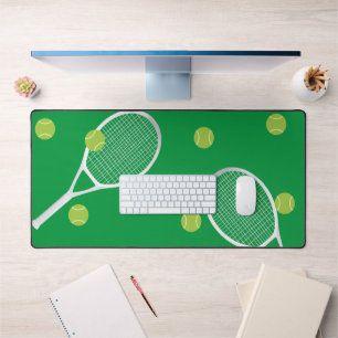 Moderner Green Tennis Racket Ball Schreibtischunterlage