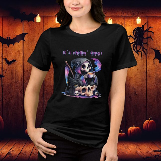 Moderner grimmiger Sensenmann Halloween Es ist Chi Tri-Blend Shirt (Von Creator hochgeladen)