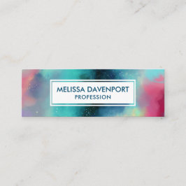 Moderner Grün- und Rothalsnebel Mini Visitenkarte