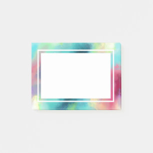 Moderner Grün- und Rothalsnebel Post-it Klebezettel