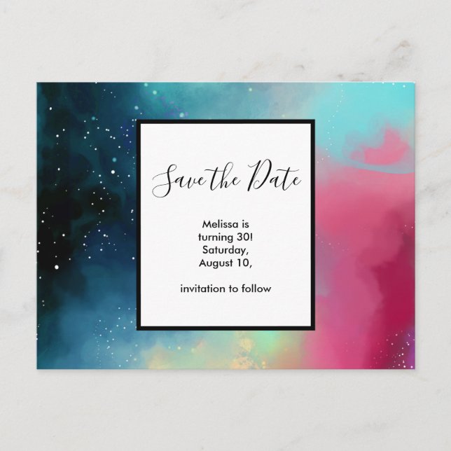 Moderner Grün- und Rothalsnebel Postkarte (Vorderseite)