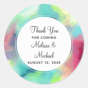 Moderner Grün- und Rothalsnebel Runder Aufkleber