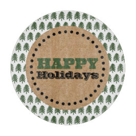 Moderner Grün-Weiß-Weihnachtsbaum Schneidebrett