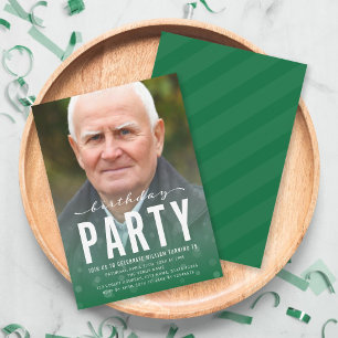 Moderner grüner Confetti irgendein Einladung